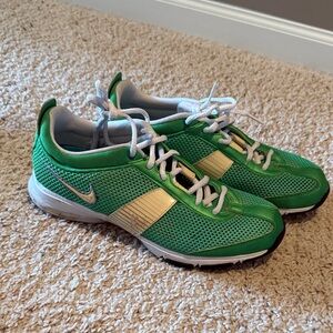 Nike Green Mesh Running Sneakers with White Details